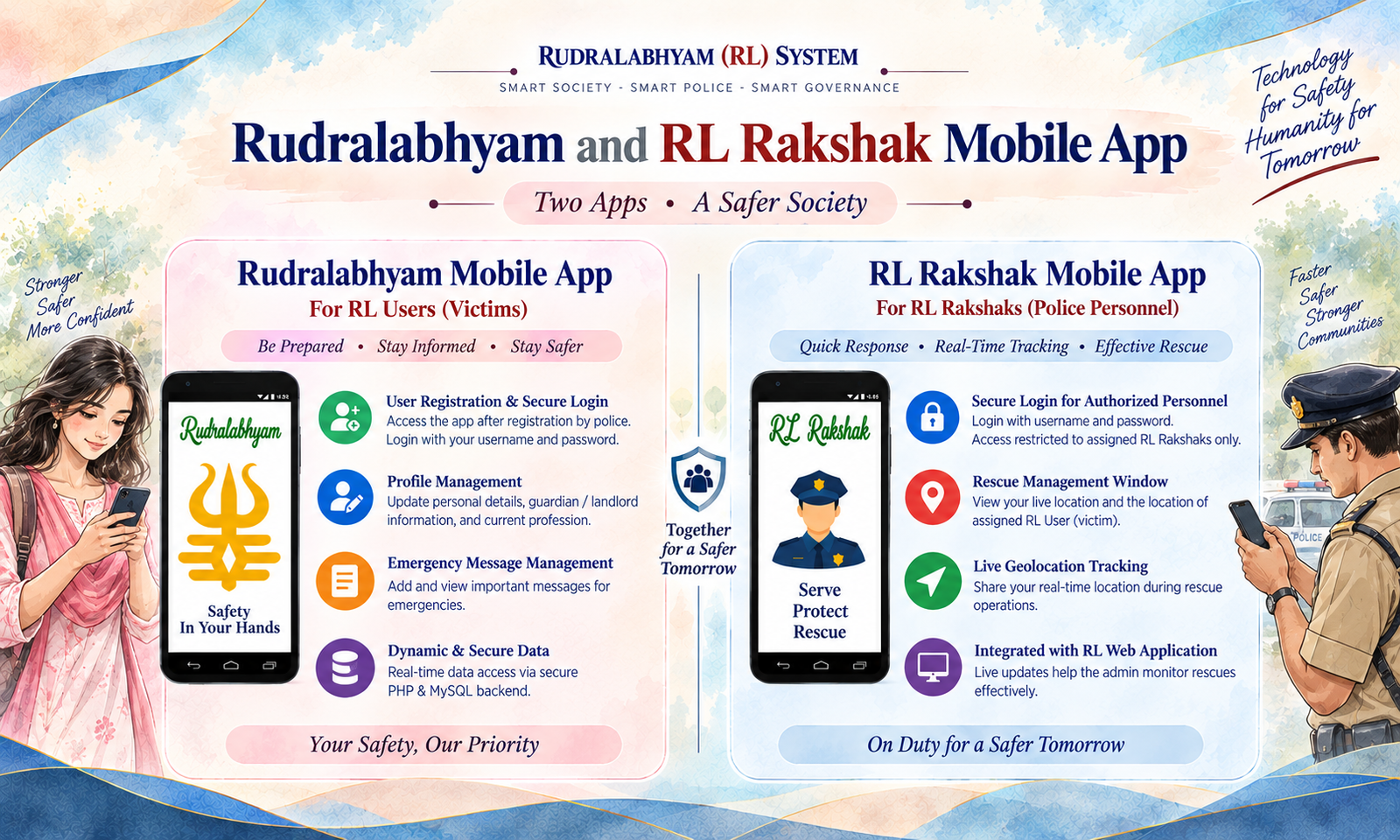 Rudralabhyam and RL Rakshak mobile applications