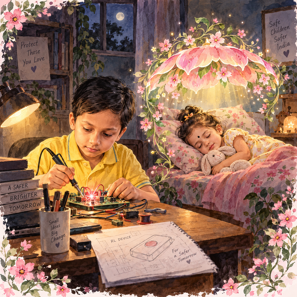 Delicate flowers in a soft artistic composition
