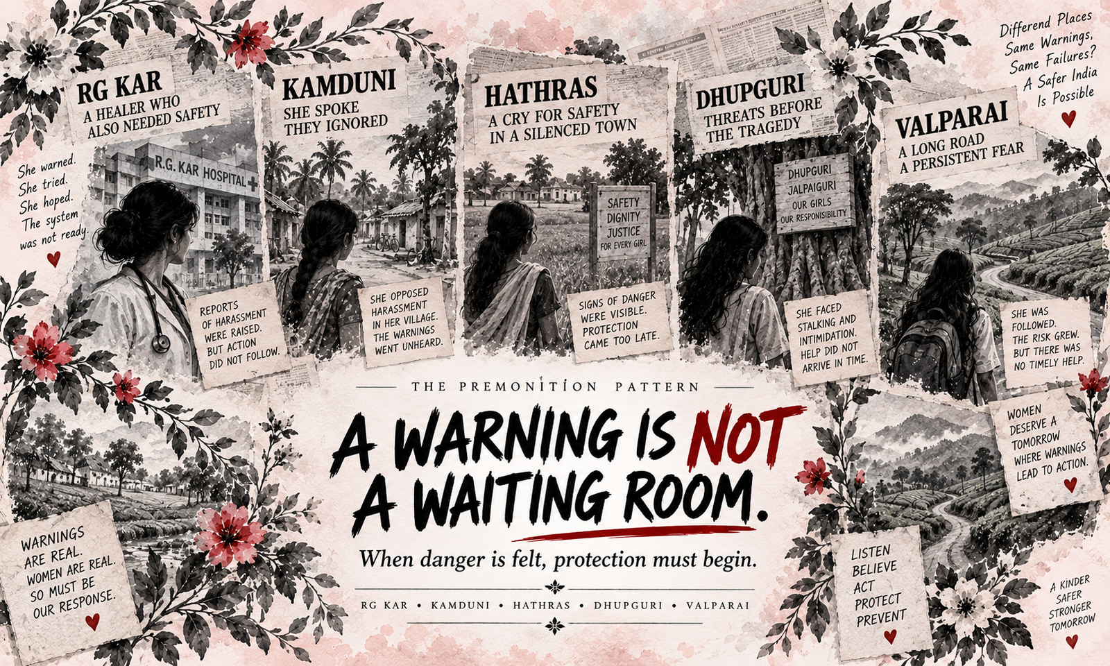 Soft flowers representing early warning, vulnerability and hope