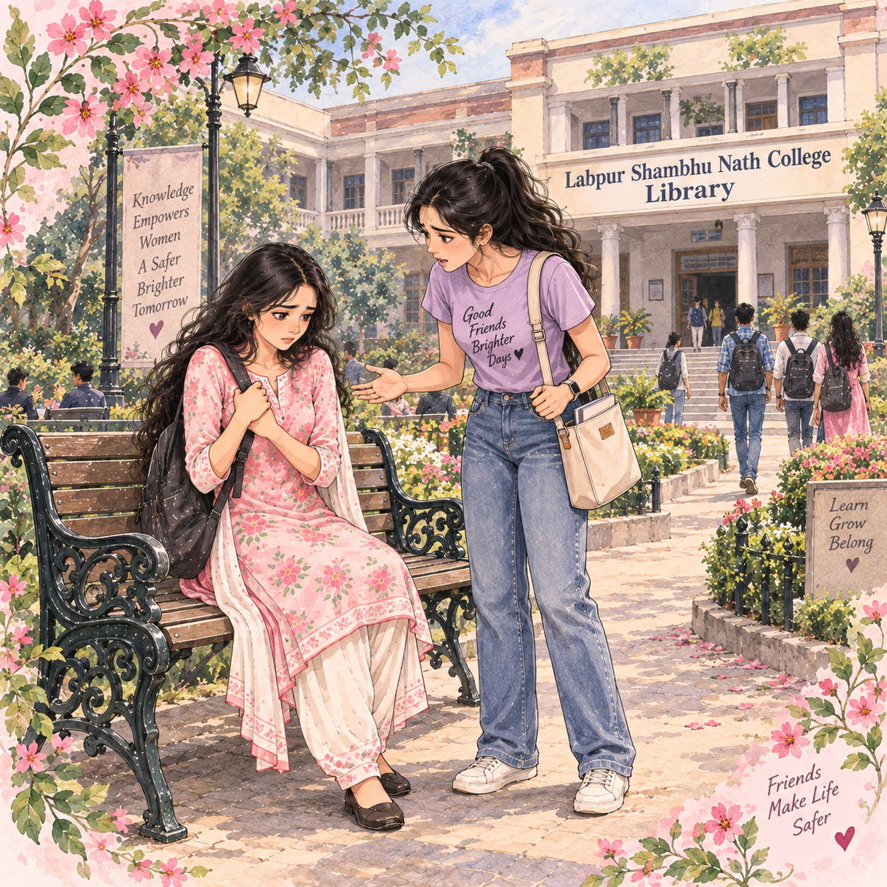 Scene 2 - Student speaking with her college friend